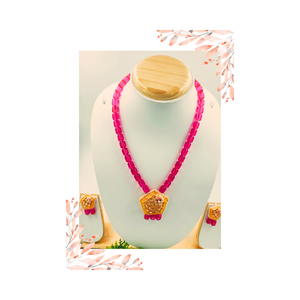 Elegant Glass Beads Necklace Set