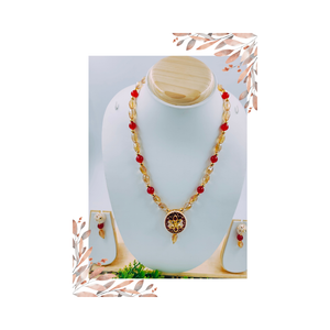 Elegant Glass Beads Necklace Set