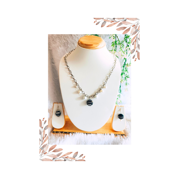 Chain Pearl Beads Necklace Set
