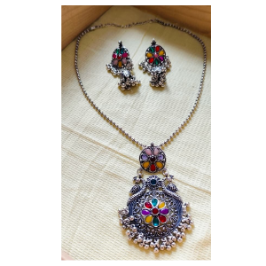 Oxidized Necklace Set